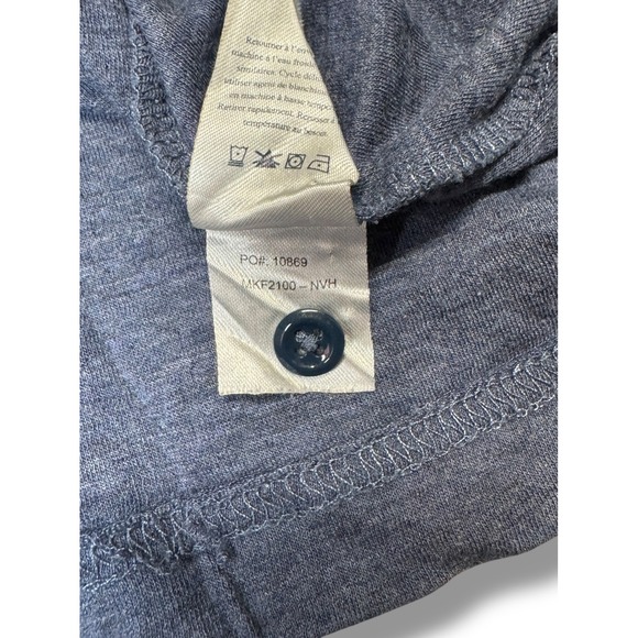 Faherty Brand Cloud‎ Cotton Polo Shirt Men's XXL Heather Navy Soft Pima Blend - Picture 5 of 9